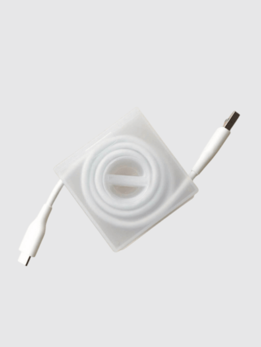 Retractable Cable Reel Organizer transparent