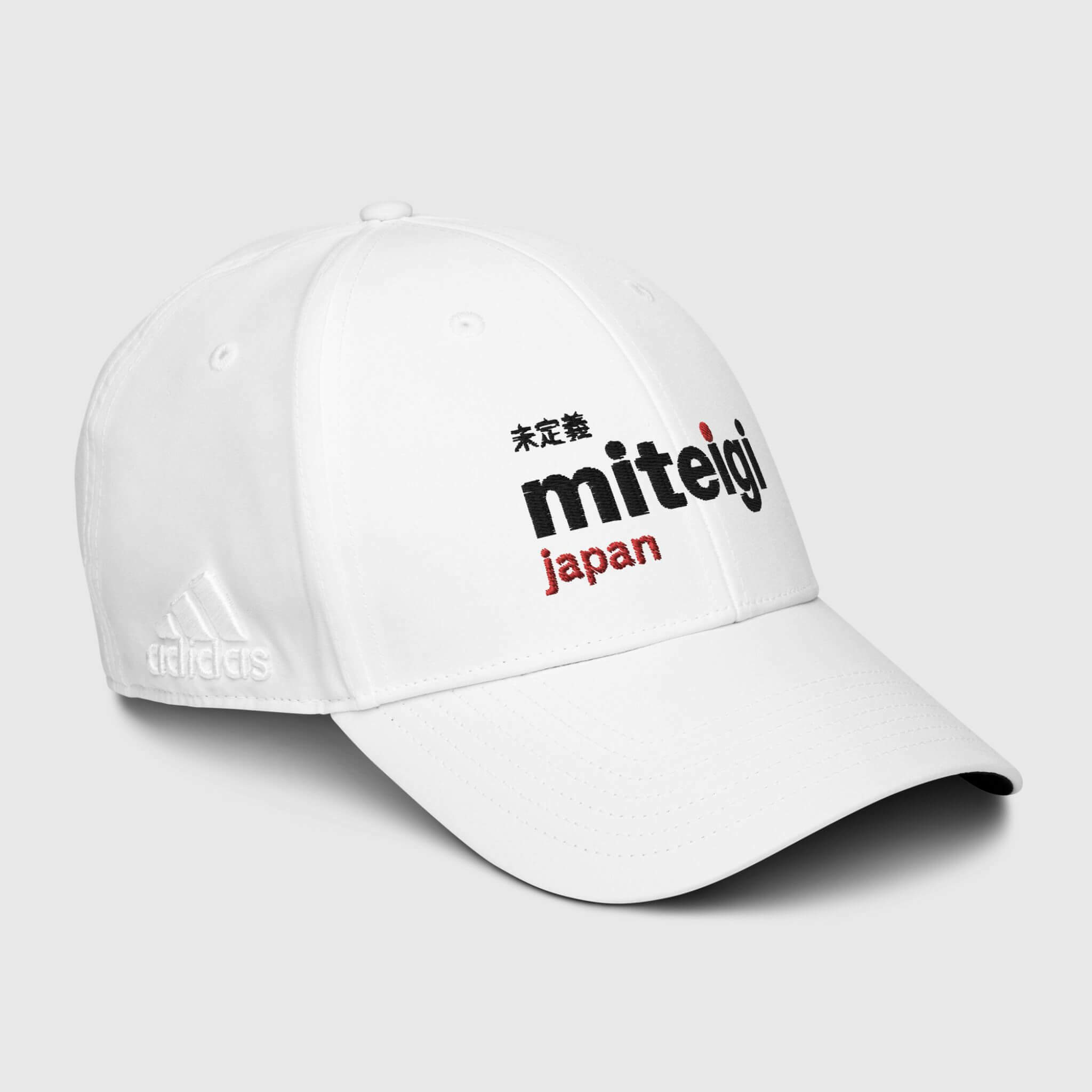 miteigi | Adidas Logo Dad Hat  Women’s Men’s anywear miteigiYūki Fitness Sports Activewear by miteigi Branded product item gym yoga unisex baseball caps for woman man in white Mens Womens headwear