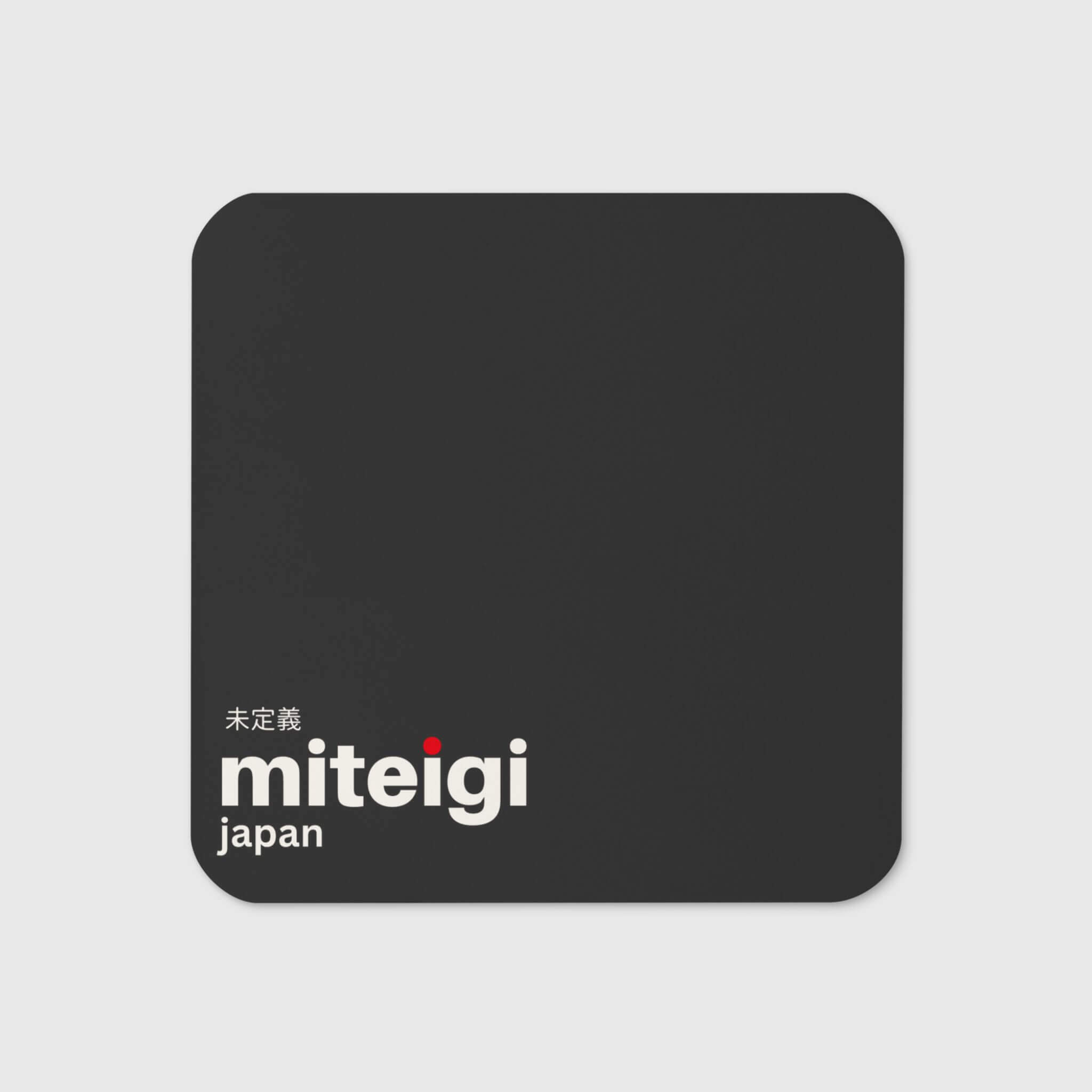 Cork-Back Coaster miteigi Logo Japanese designed by miteigi drinks coasters in black with red pattern