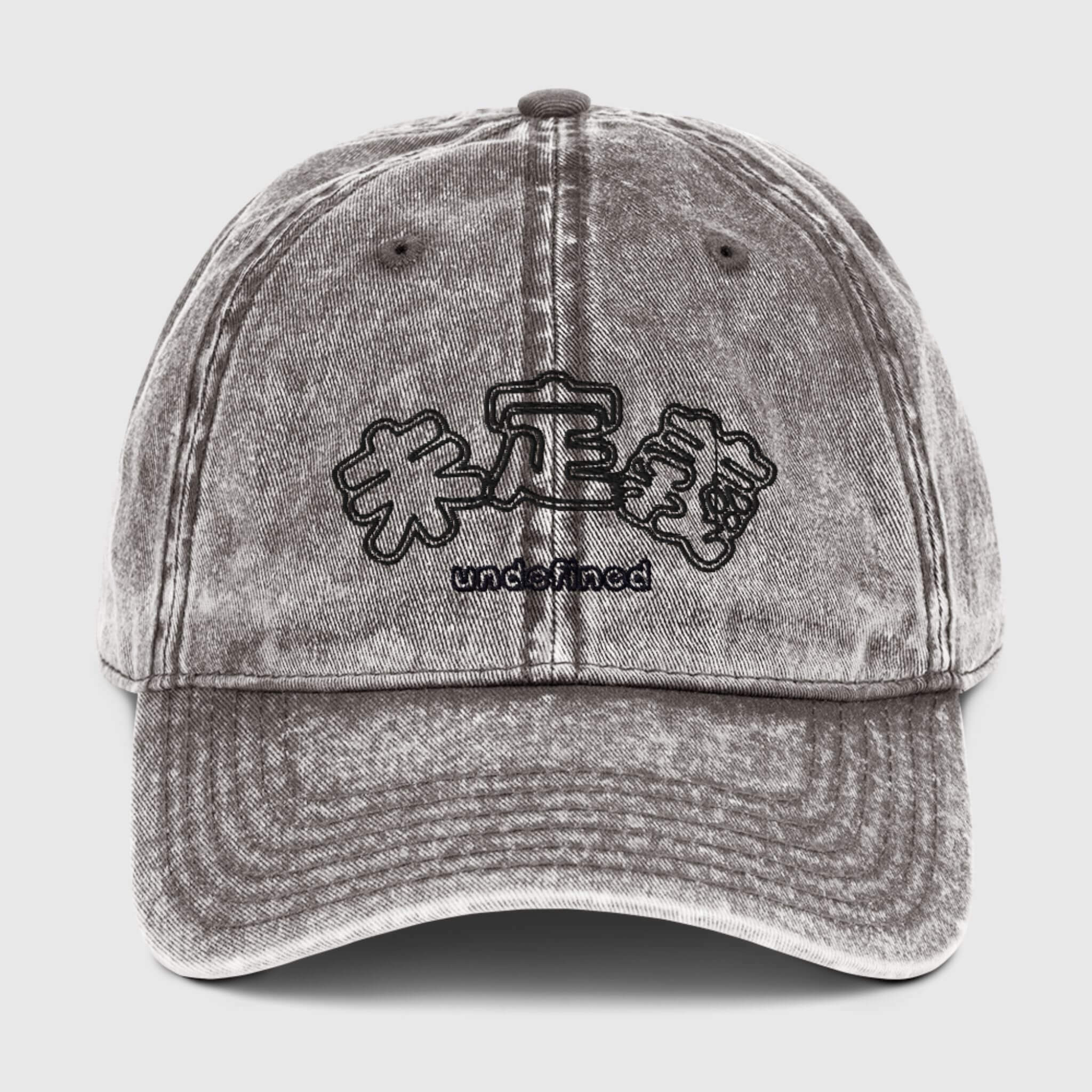 miteigi Vintage Cotton Twill Baseball Hat miteigi-logo branded women’s men’s unisex anywear gym yoga item baseball caps for man woman in charcoal Gray grey Womens Mens Genderful headwear hats