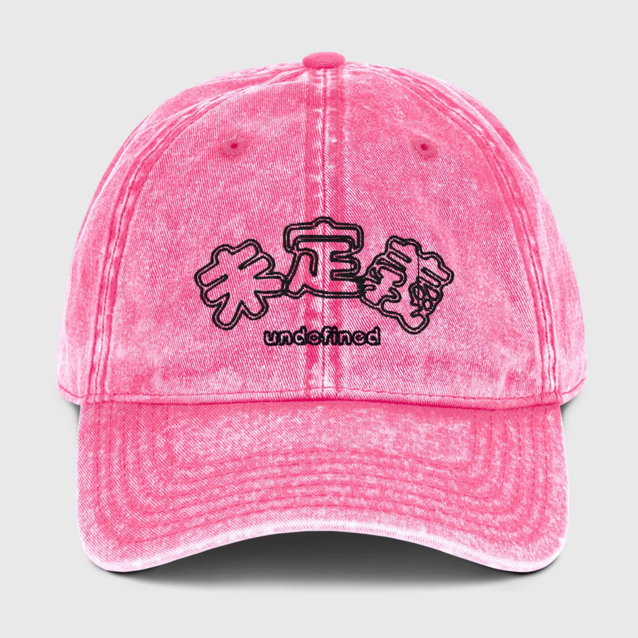 miteigi Vintage Cotton Twill Baseball Hat pink  miteigi-logo branded women’s men’s unisex anywear gym yoga item caps for man woman with black letter stitching Womens Mens headwear hats