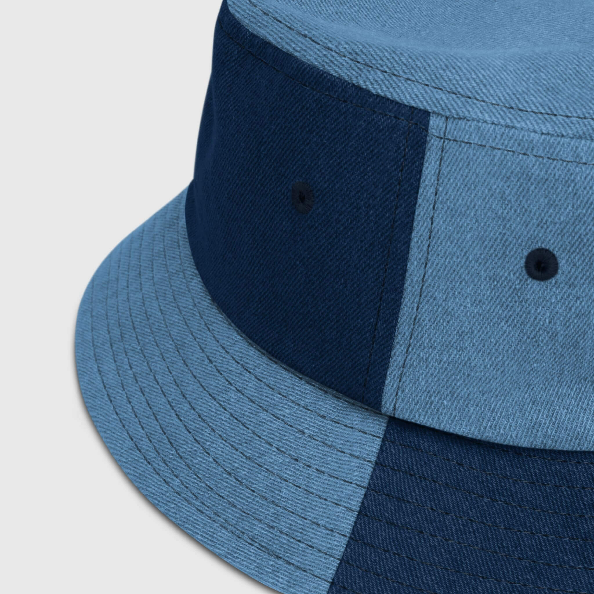 Denim miteigi Undefined Logo Bucket Hat miteigi Logo Branded product item unisex anywear Women’s Men’s 100% Cotton sunshade foldable hats for man woman in patchwork blue Mens Womens headwear