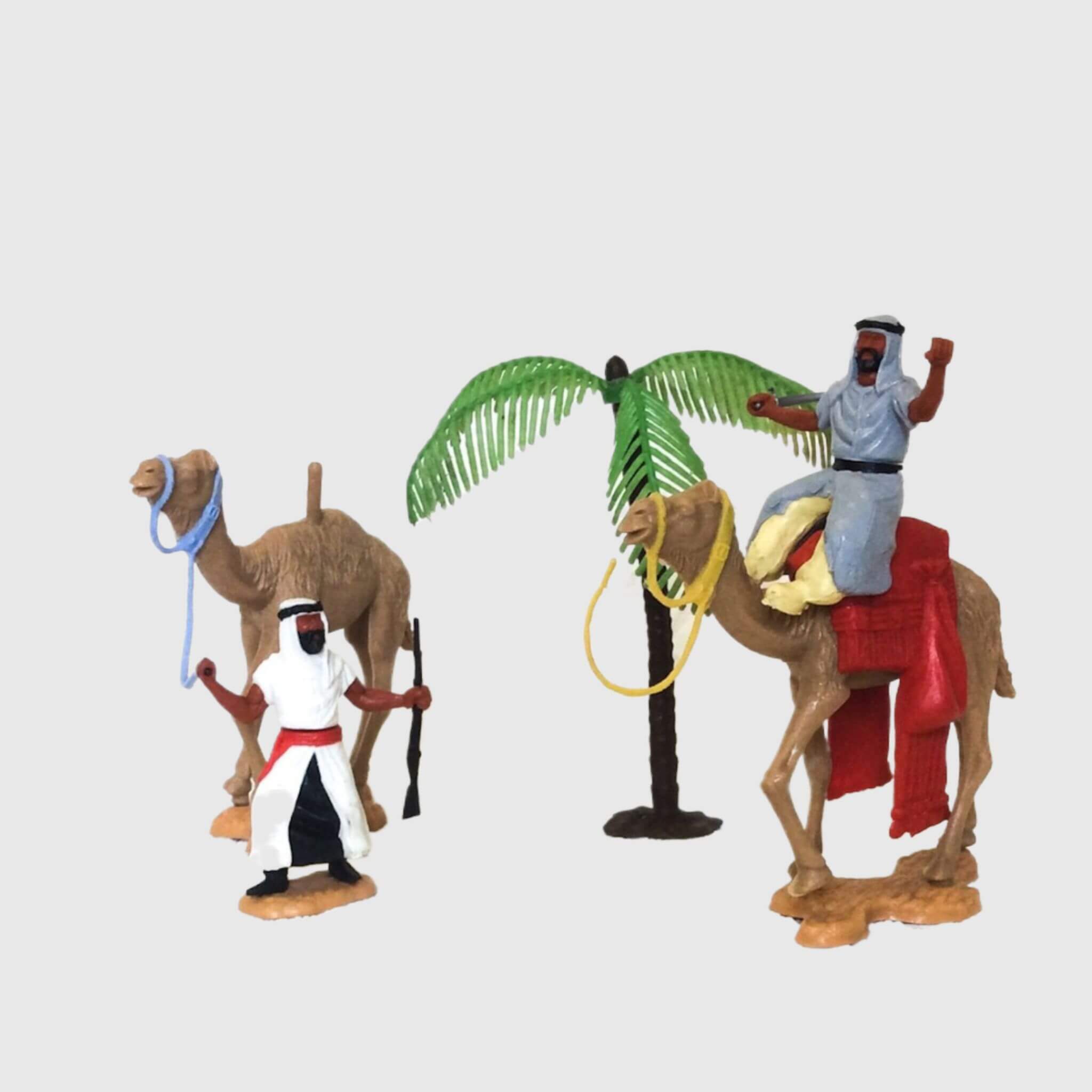 Classic Timpo Toys Arabic Set Vintage Originals Arabs with Camels and Palm Tree Classic Toy and Collectors Antique British Memorabilia Made in Scotland Great Britain 