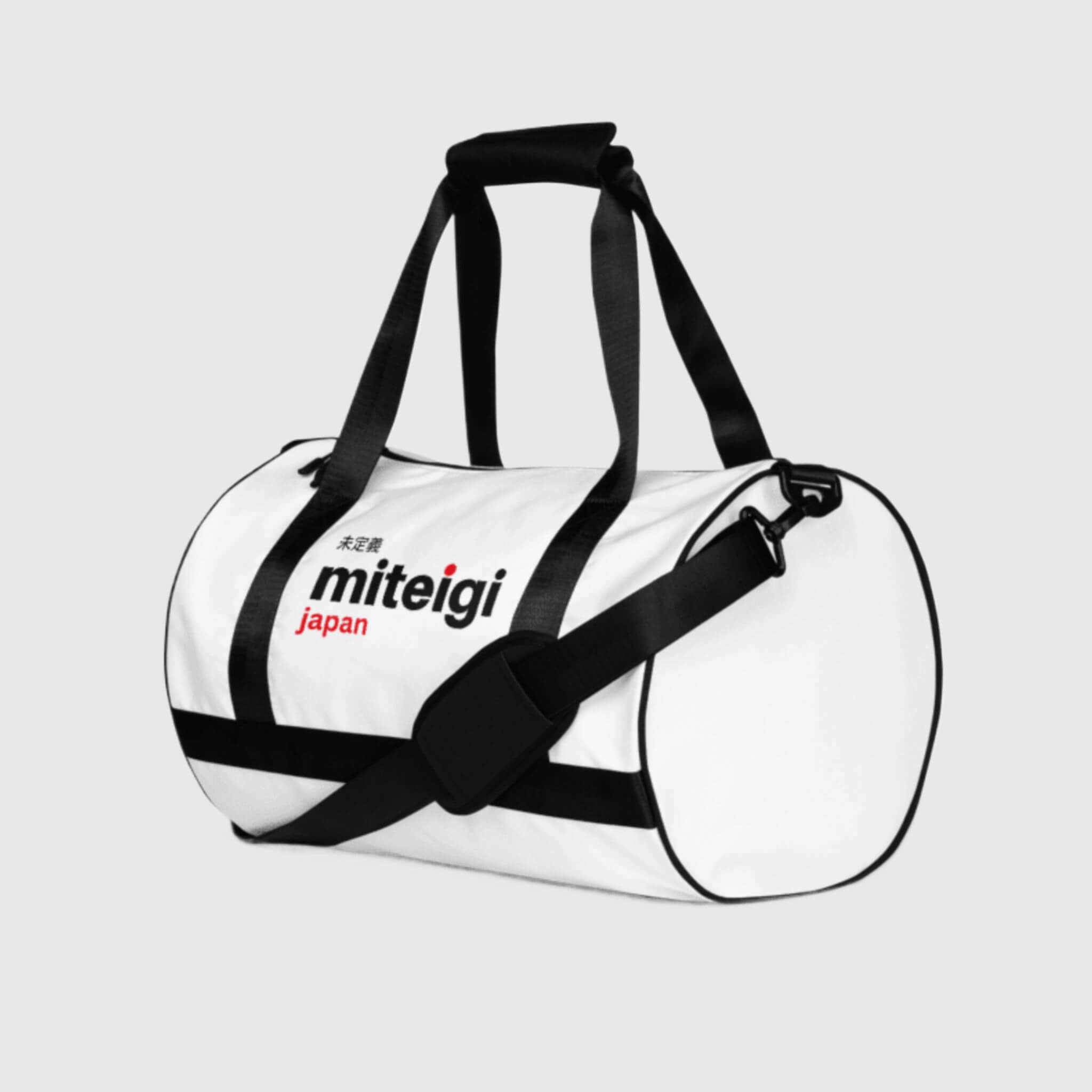 miteigi Logo Gym Bag  miteigi Logo branded product item Fitness Sports Activewear by miteigi products brand items luggage baggage bags White red