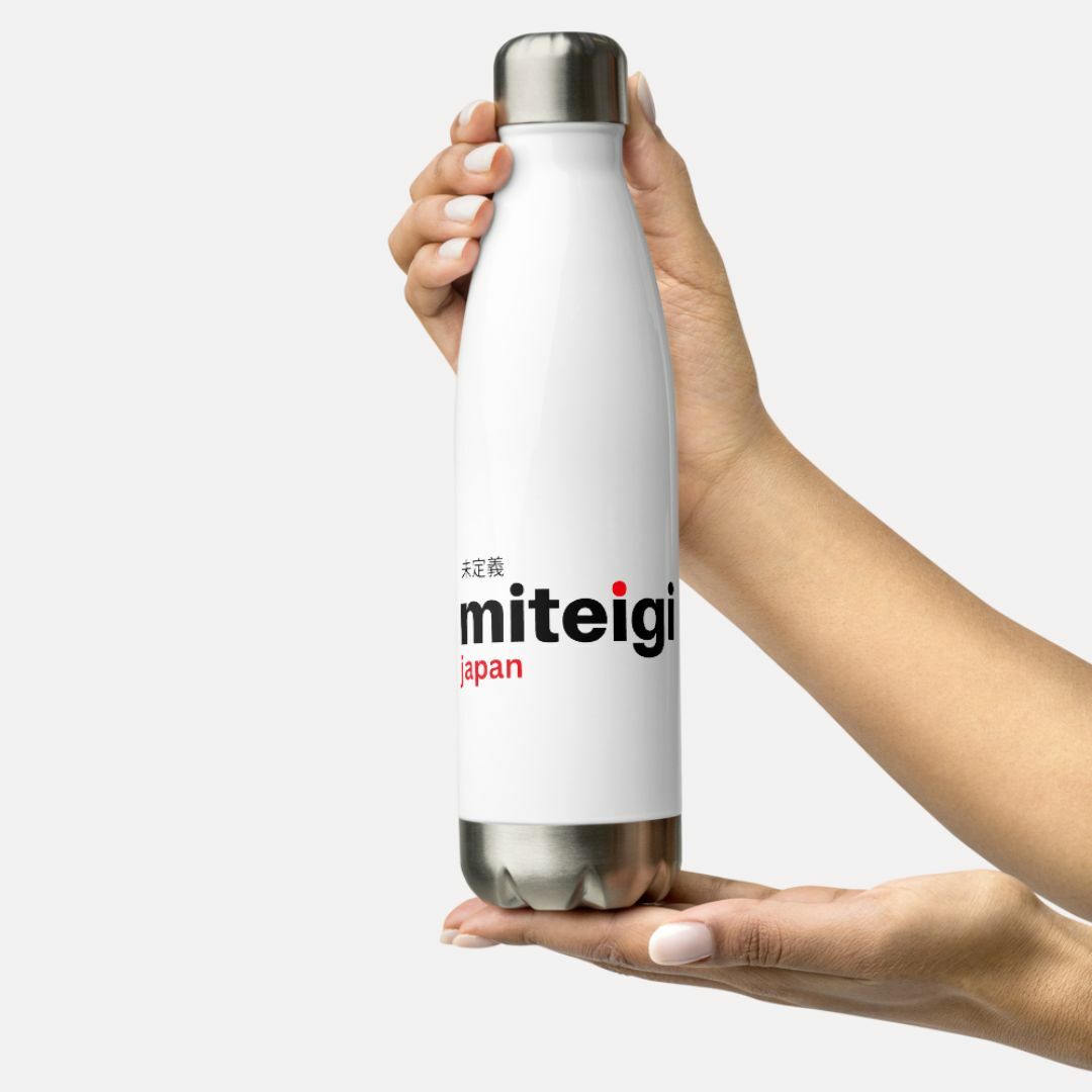 Stainless Steel Water Bottle miteigi Logo  miteigiYūki Fitness Sports Activewear by miteigi gear flasks bottles