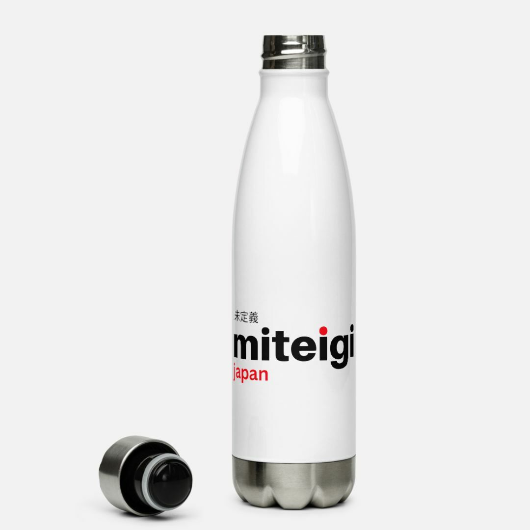 Stainless Steel Water Bottle miteigi Logo  miteigiYūki Fitness Sports Activewear by miteigi gear flasks bottles