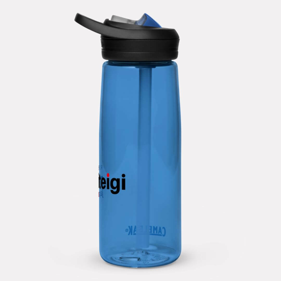 miteigi Logo Sports Water Bottle  miteigi Logo Branded product item miteigiYūki Fitness Sport Activewear bottles in blue