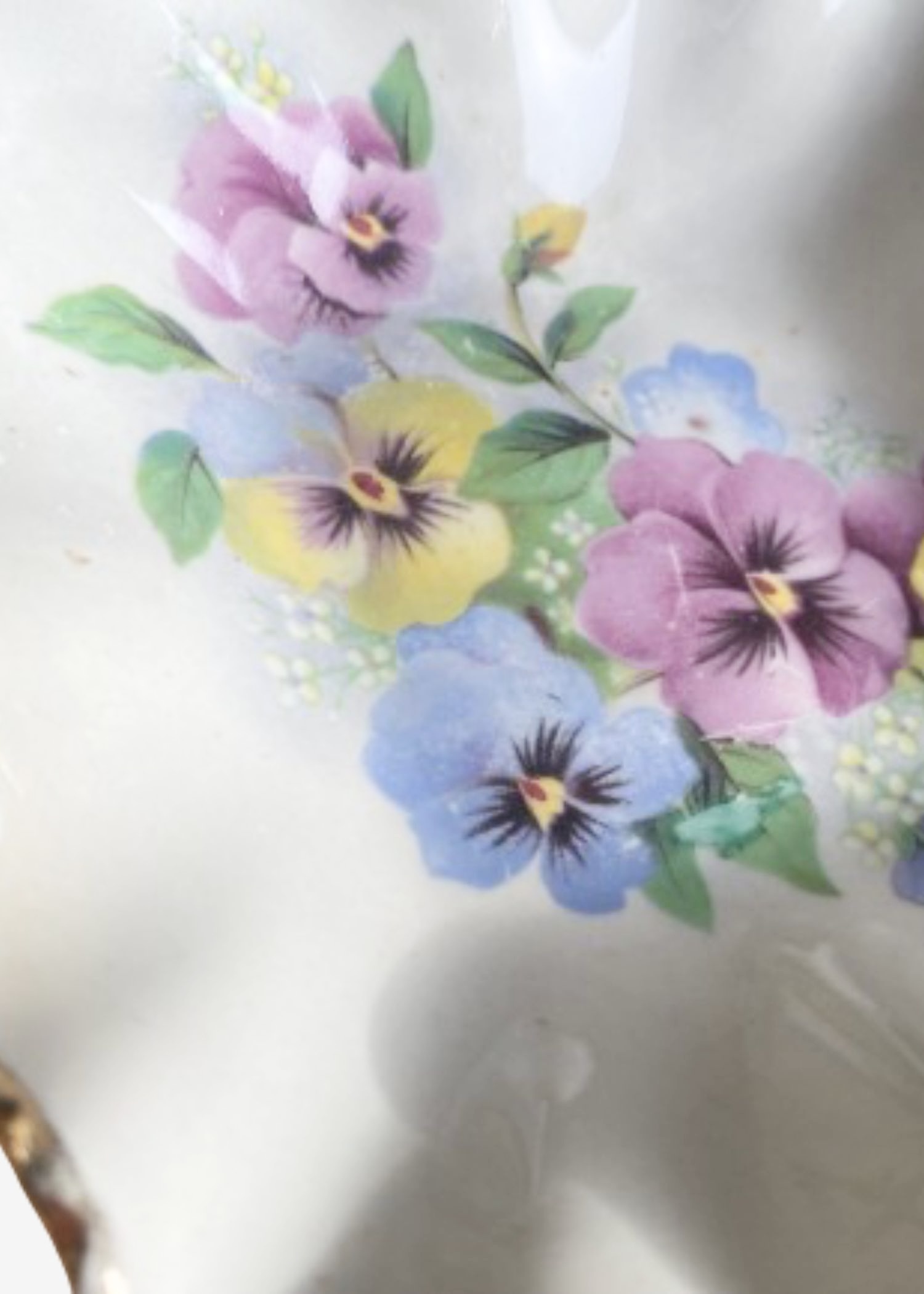 Floral Porcelain Trinket Dish    Vintage Ruffled square Shaped with Flowers pattern Accessories Decor - Made in Stwffordshire, England c1980s - Classic flower Collectable Ceramics Trending Collectors antiques