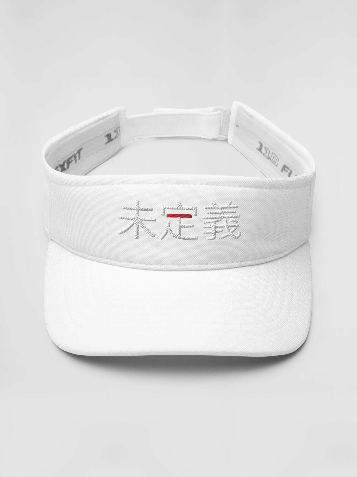 Script Logo Visor   Genderful Unisex anywear Women’s Men’s adjustable Flexfit 110 white golf sports sun protection visors for man woman in platinum red miteigi branded pattern headwear Mens Womens sunscreen sportswear 