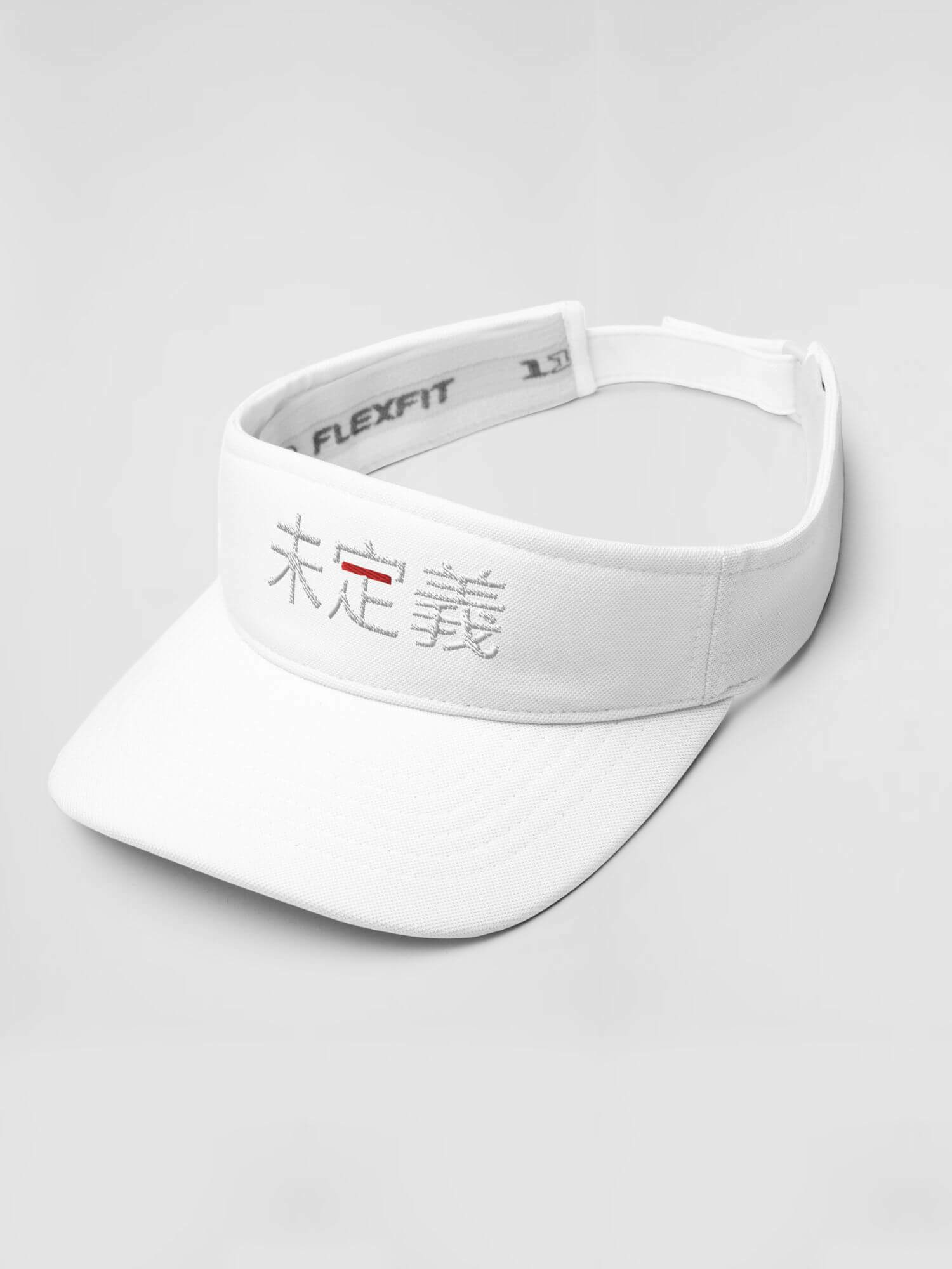 Script Logo Visor   Genderful Unisex anywear Women’s Men’s adjustable Flexfit 110 white golf sports sun protection visors for man woman in platinum red miteigi branded pattern headwear Mens Womens sunscreen sportswear 