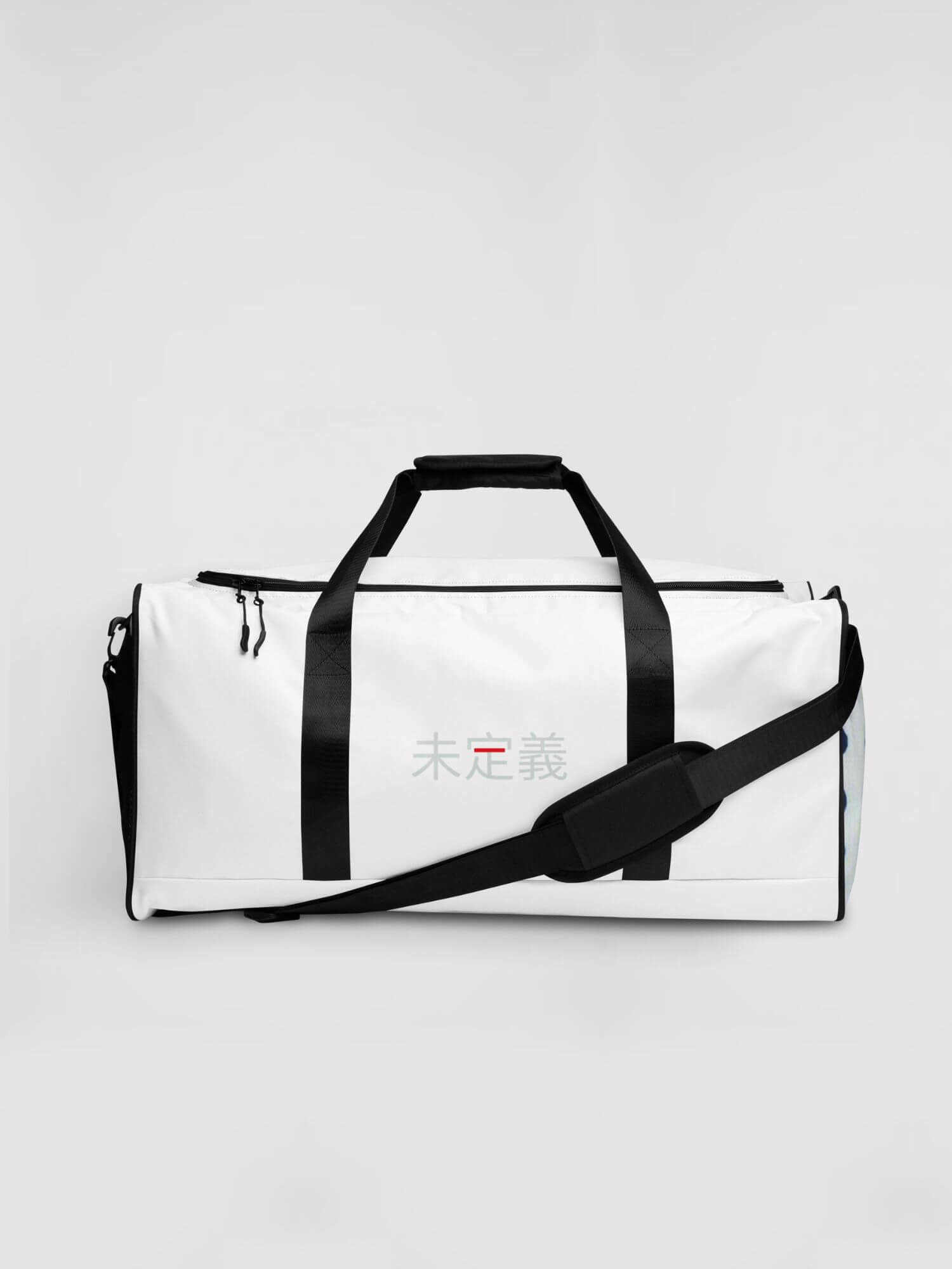 miteigi Script Logo Duffle Bag   miteigi Logo branded product item Fitness Sports Activewear by miteigi products brand items luggage baggage bags White platinum blue red