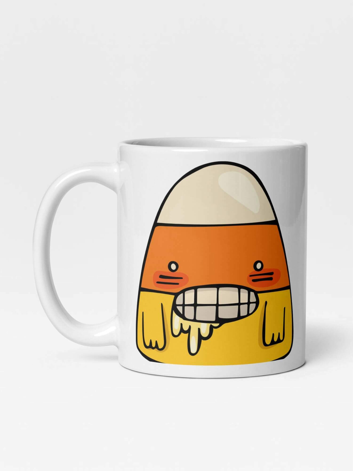 Glossy Onigiri Mug      Japanese Rice and seaweed drinks cup coffee, tea, juice, milk drinking cups miteigi branded product item tumblers ceramics in white with multicolor pattern Ceramic Anime Gifts mugs