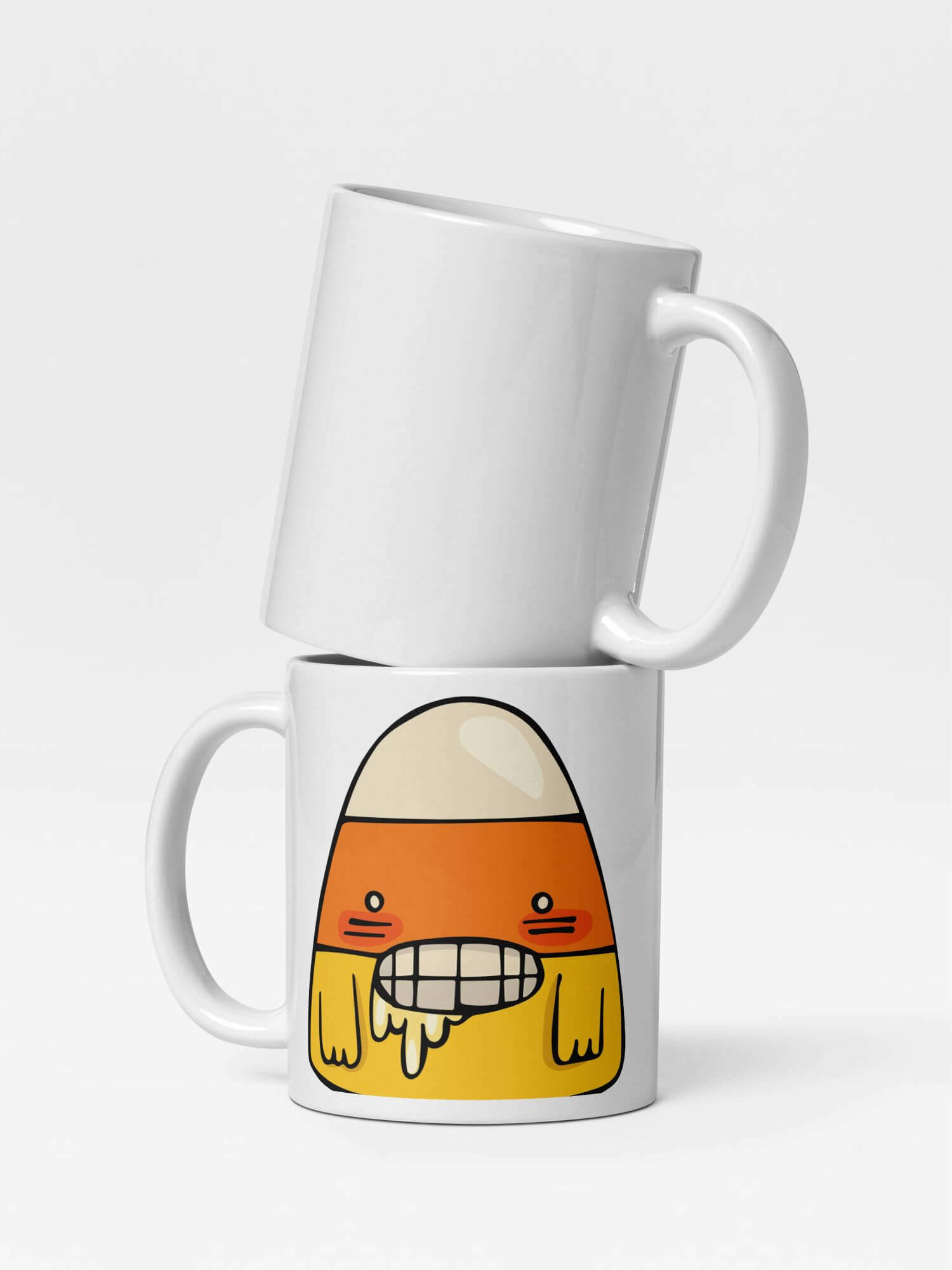 Glossy Onigiri Mug      Japanese Rice and seaweed drinks cup coffee, tea, juice, milk drinking cups miteigi branded product item tumblers ceramics in white with multicolor pattern Ceramic Anime Gifts mugs