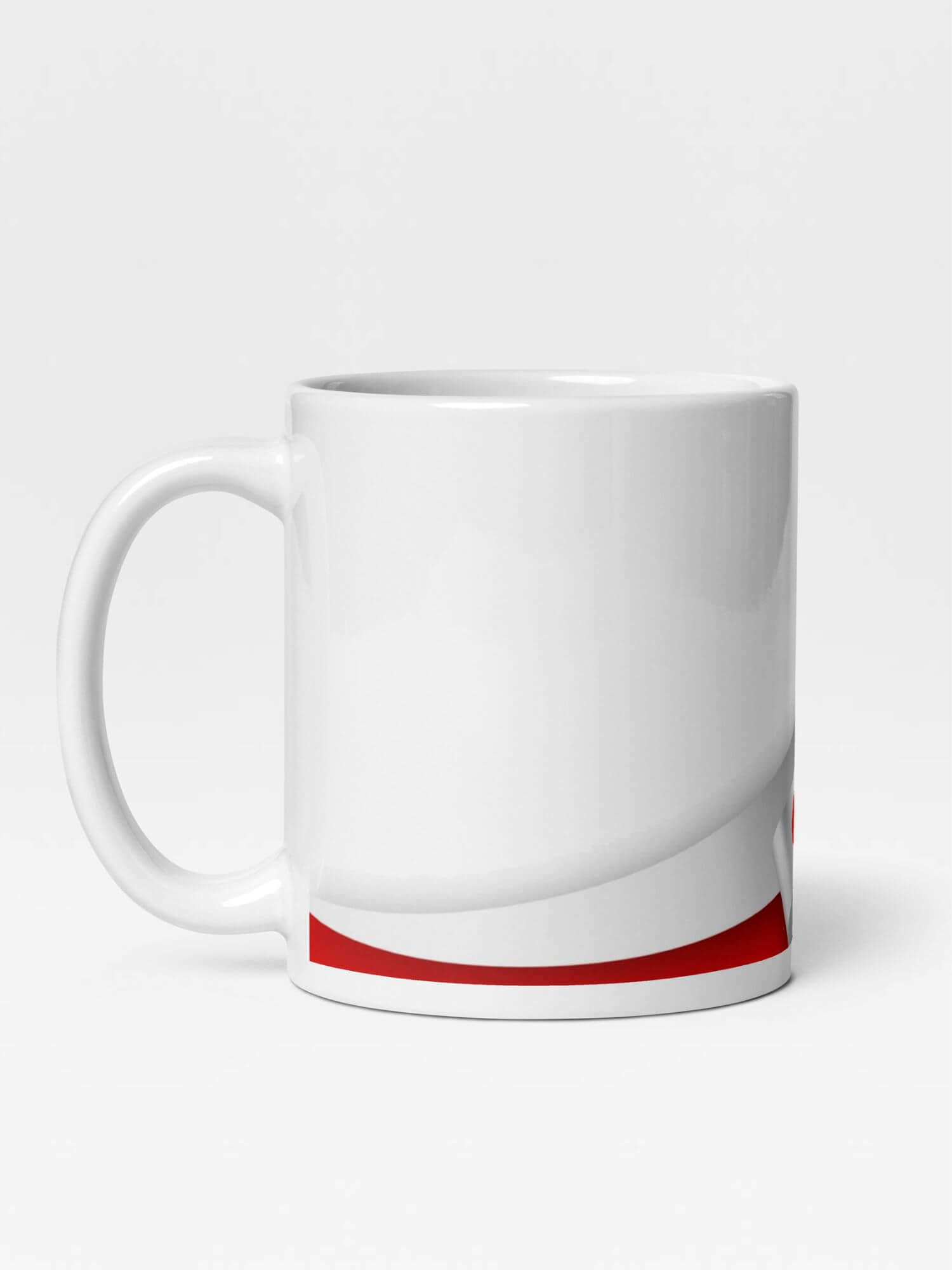 Glossy Japan Ribbon Flag Mug    Japanese country flag design drinks cup coffee, tea, juice, milk drinking cups miteigi-Logo branded product item tumblers ceramics cartoon pattern collections nippon JPN Nihon flags souvenirs collectors mugs