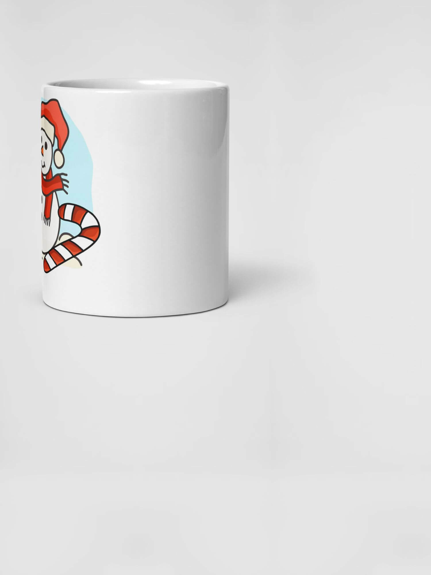 Glossy Aussie Snowman Mug                Cartoon Holiday Season Snowmen drinks cup coffee, tea, juice, milk drinking cups miteigi branded product item tumblers ceramics in white with red blue multicolor pattern Ceramic Anime Gifts Merry Christmas, Candy Cane, Santa Claus, Scarf, Hats, Sacks, Scarves and Snowman Australian Aussie Beach festive mugs