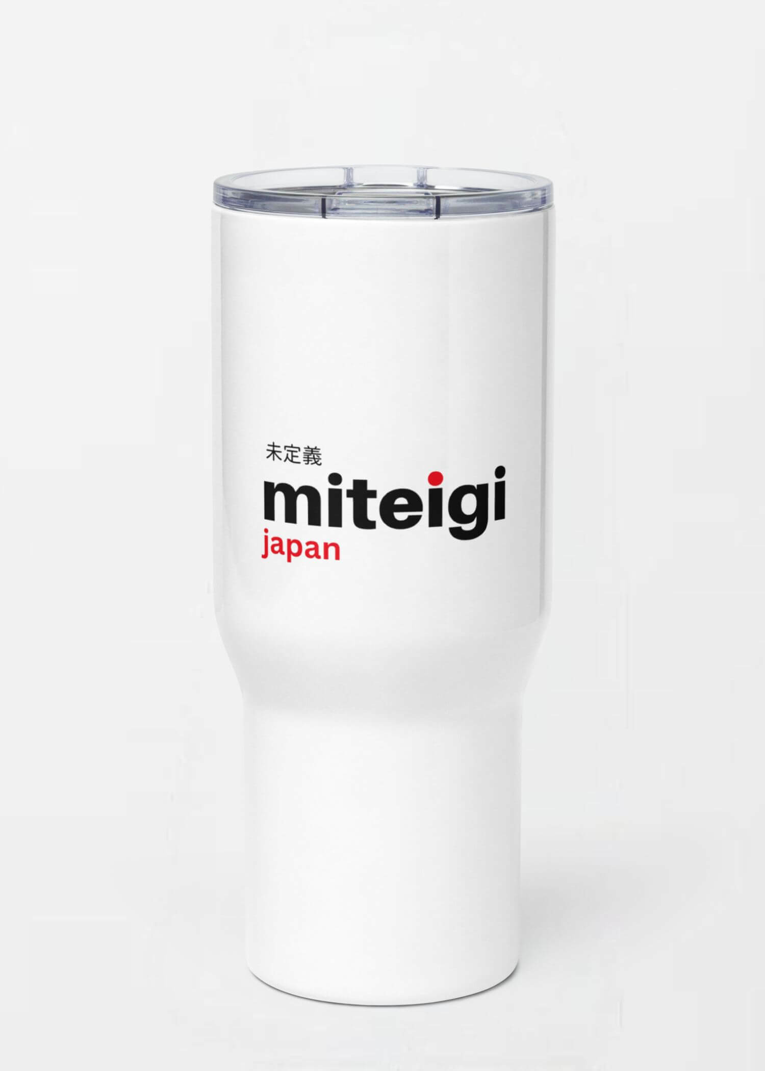 miteigi Logo Travel Mug with handle miteigiYūki Fitness Sports Activewear by miteigi Branded product item Mugs Drinks containers