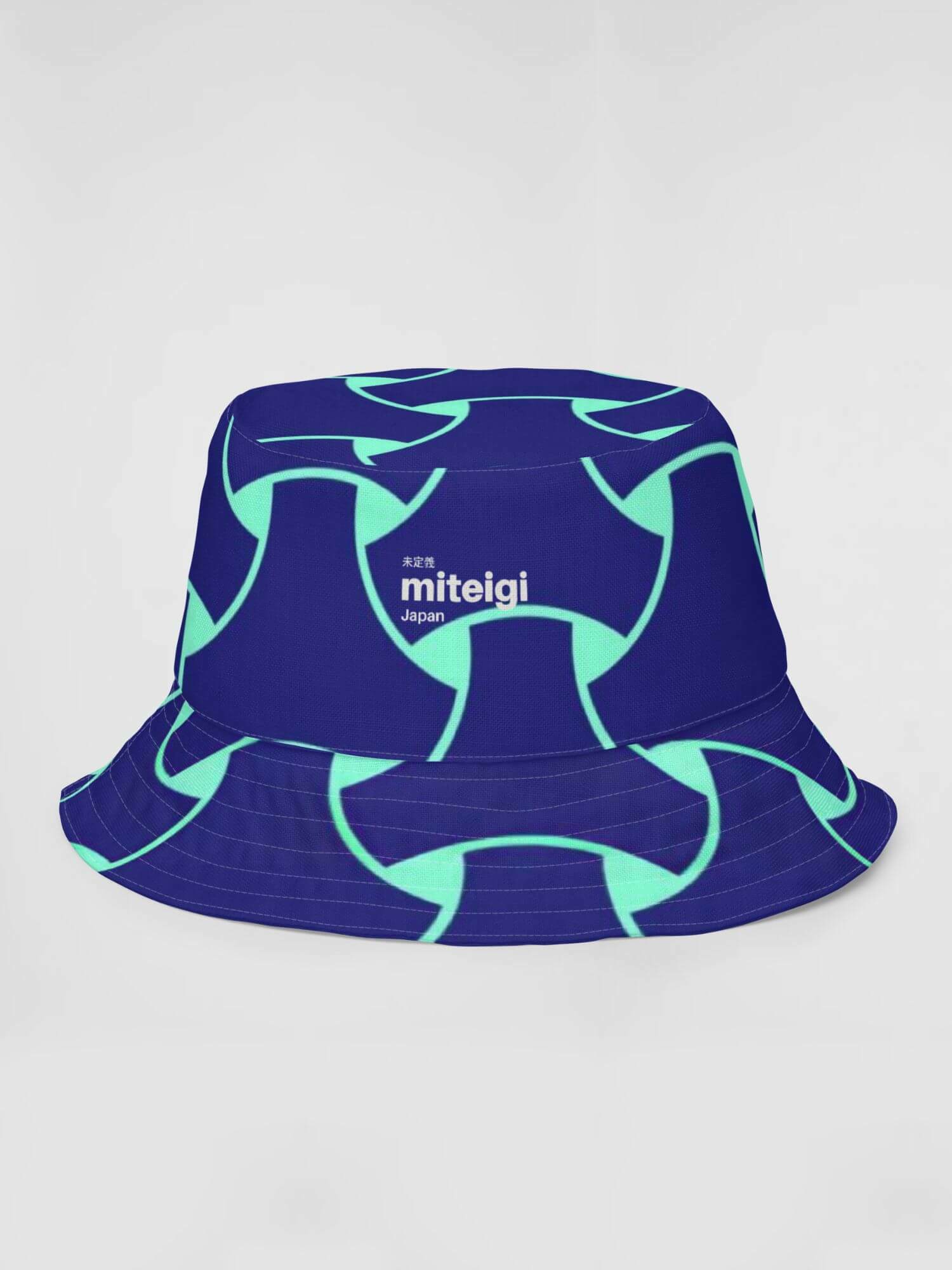  Reversible Bucket Hat miteigi Logo   Women’s Men’s miteigi Logo Branded product item Unisex anywear summer festival hats for woman man in pink blue Japanese traditional pattern Mens womens Headwear