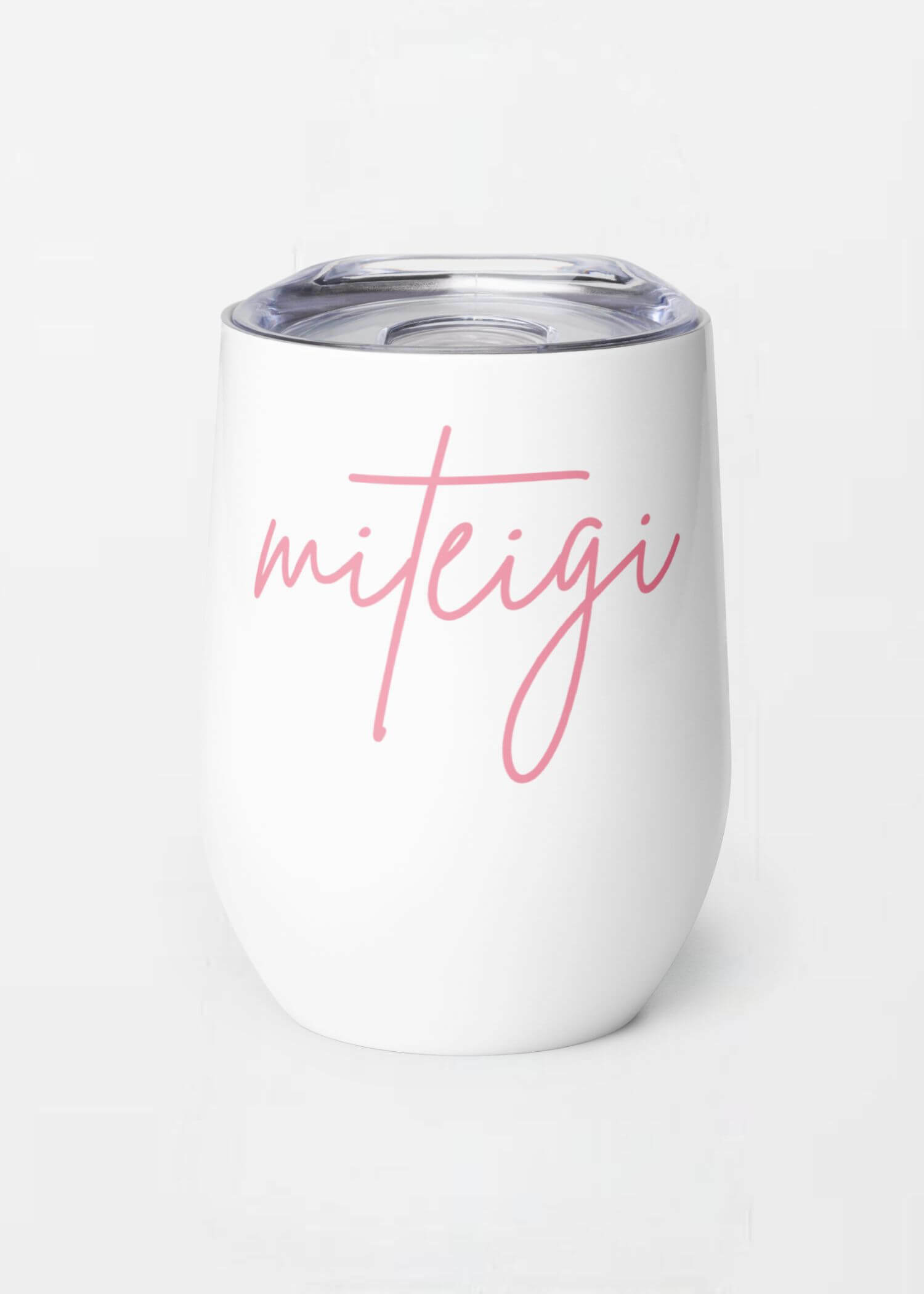 miteigi Tumbler Script Logo petal pink