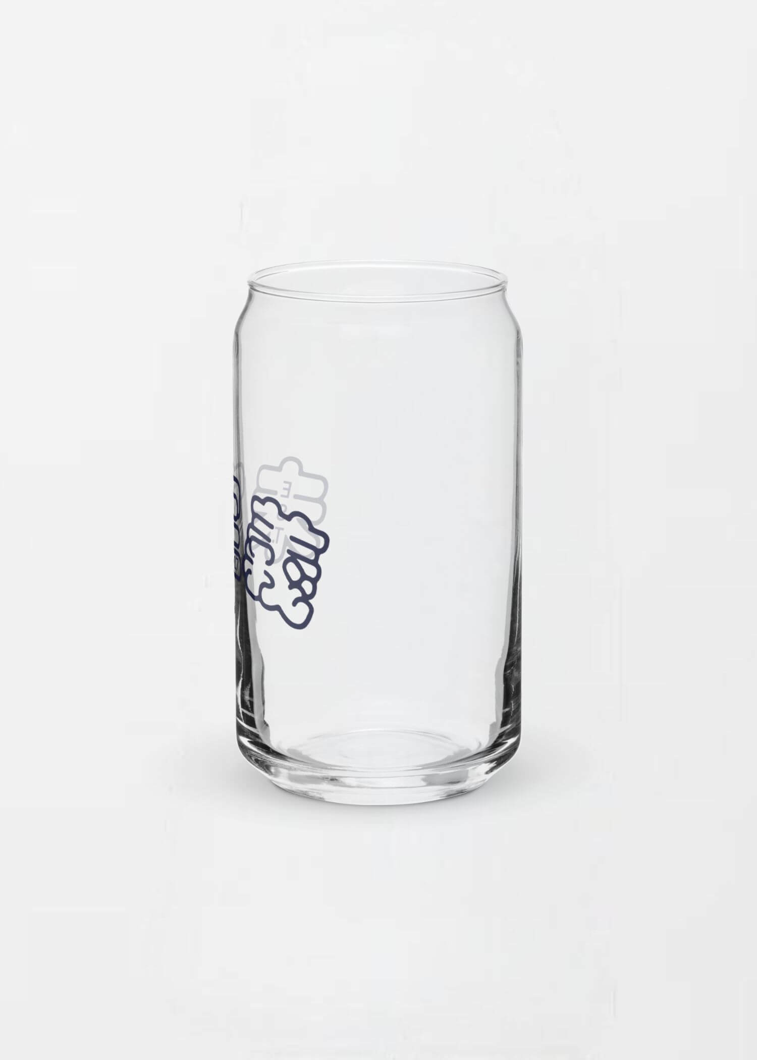 Can-Shaped Arch Logo Glass Tumbler EST. 2017  Drinks Glass wine, juice, milk drinking glasses miteigi-Logo branded product item tumblers Glassware Transparent clear with black pattern