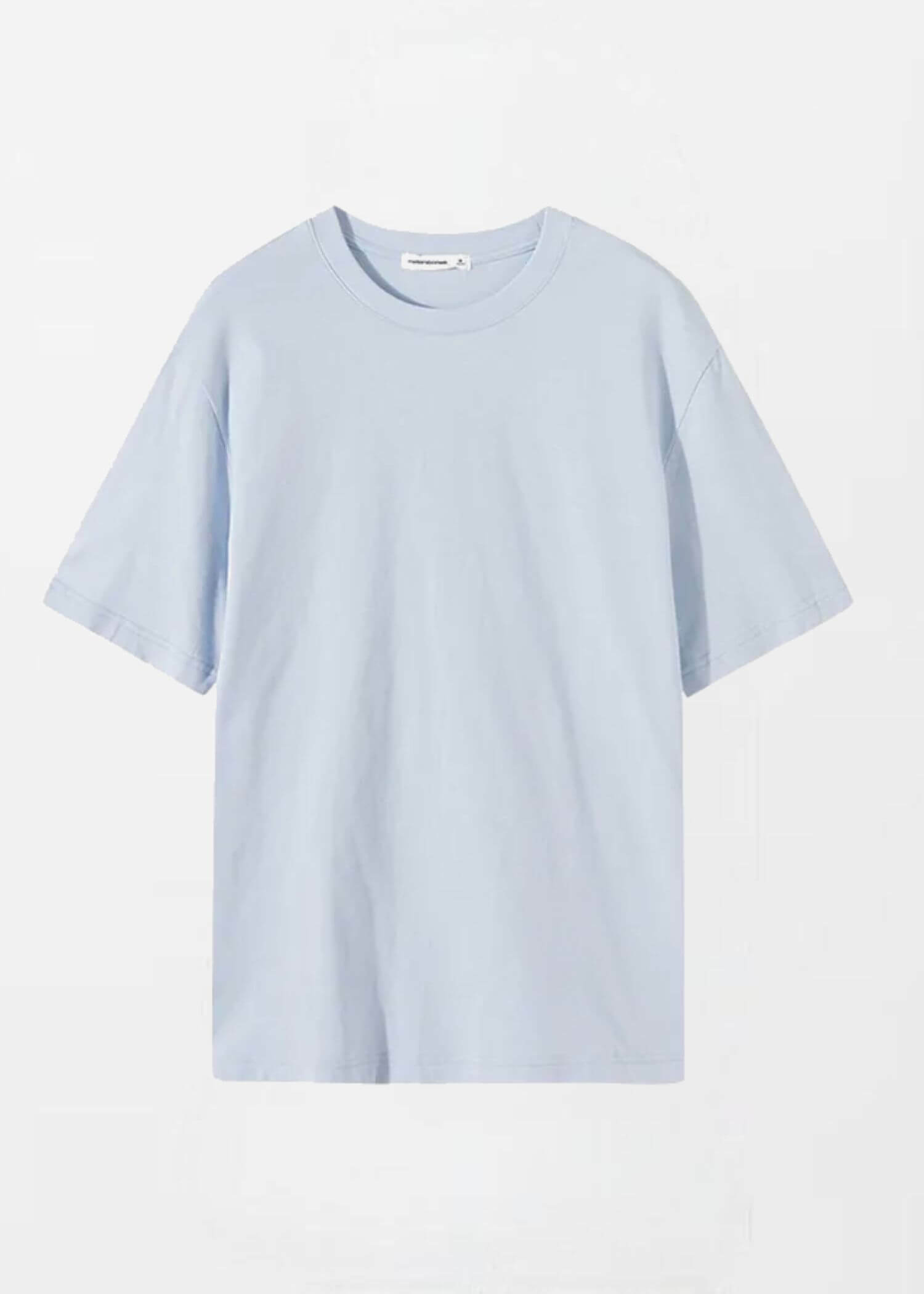 Classic Crewneck T-Shirt blue  Men‘s Short Sleeves round crew neck 100% Cotton broadcloth Summer Fashion Comfort Tee Multi Color Tops O-neck T-shirts for man in light-blue Mens petite-, tall-, plus-, size Meters bonwe Basic Solid Color High-Quality Brand