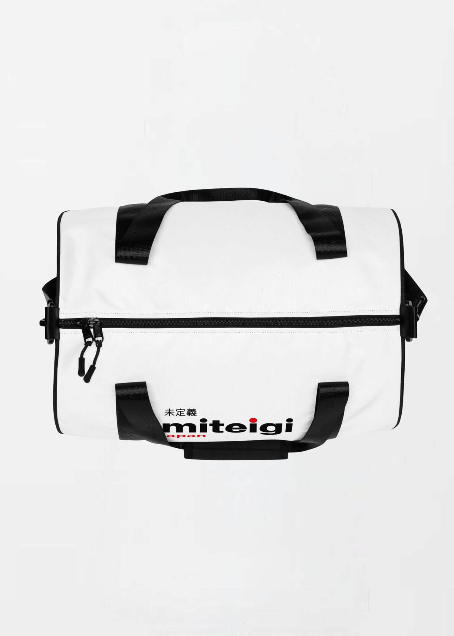 miteigi Logo Gym Bag  miteigi Logo branded product item Fitness Sports Activewear by miteigi products brand items luggage baggage bags White red