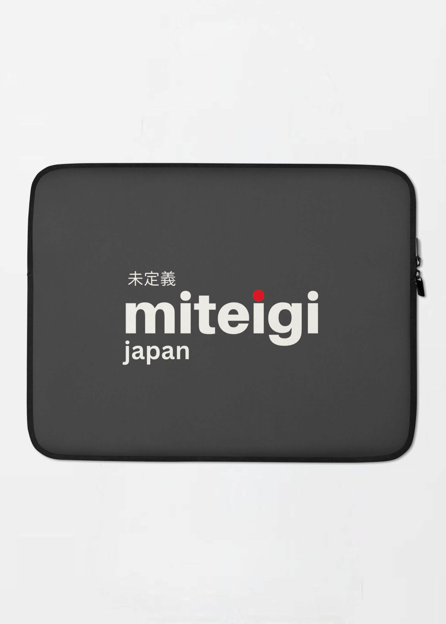 Laptop Sleeve miteigi Logo black  miteigi-logo branded IT laptops, tablets, iPad padded sleeve covers with zipper closure apple sleeves cases equipment accessories  15″