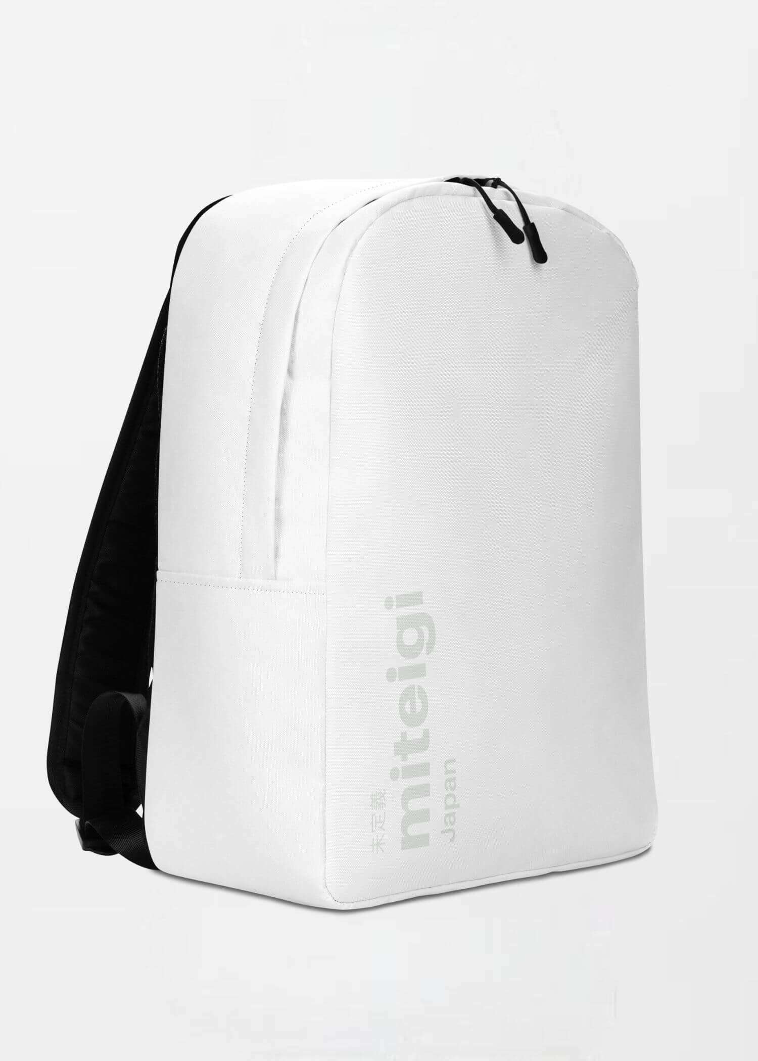 Minimalist Backpack miteigi Logo platinum     miteigi Logo Branded product item travel luggage backpacks everyday bags in white