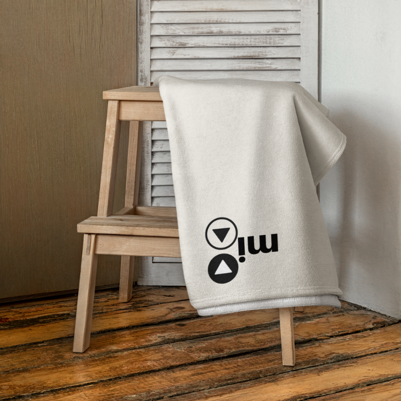 mi Towel   miteigi mi festgig logo design cotton blend terry fabric beach bath towels 30″×60″ Getaway holiday vacation bathroom linens home decor festival gig gear gifting in cosmic latter with multi color