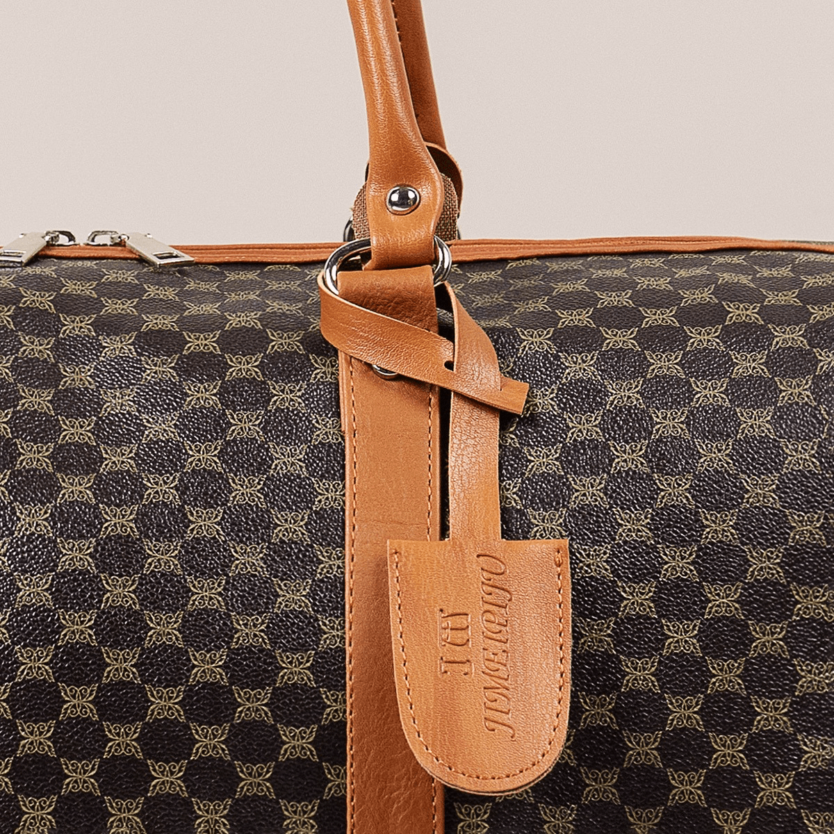 Women’s woman womens Men’s man mens Unisex Genflex Gender Neutral Genderfluid Mature and Elegant Patterned Dark-Colored Travel Luggage Organizer Handbag, Sturdy and Durable with Smooth Zipper, Large duffle Capacity for Carrying Suits, Clothes, Documents, Laptops, Shoes, Single Shoulder Crossbody with Dual Handles, Portable and Labor-Saving, Suitable for All Seasons, Ideal for, Vacations, Holiday Getaways Business Trips, and Sports Use duffle bags in brown