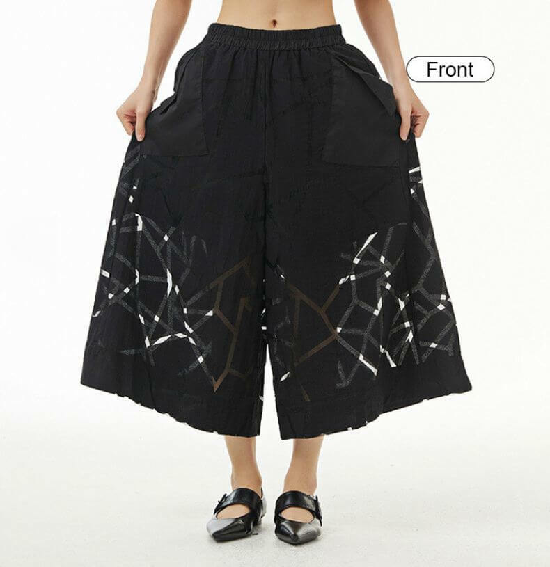 Mid Rise Pants black Women's original loose casual wide leg pockets semi-transparent see-through womens trousers for woman European and the United States spring summer fashion season clothing