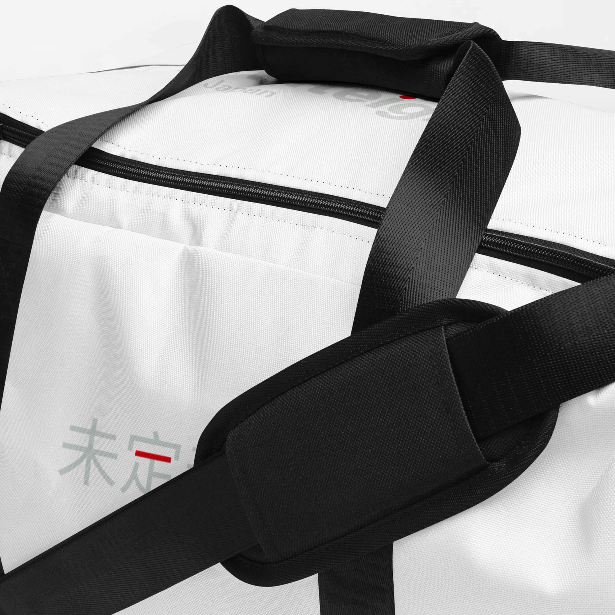 miteigi Script Logo Duffle Bag   miteigi Logo branded product item Fitness Sports Activewear by miteigi products brand items luggage baggage bags White platinum blue red