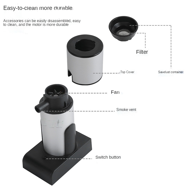 Smoke Infuser Cuisine Smoker Machine Handheld Smoked Set Trending Cold Food Silver Machines Kitchen Utensils