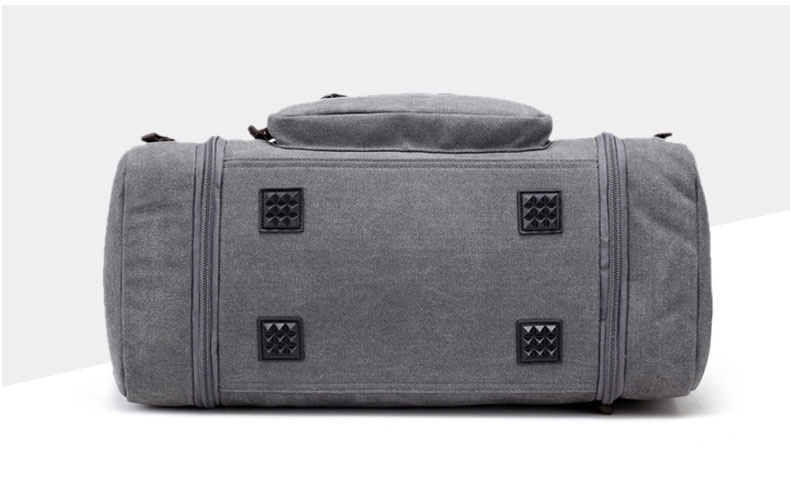 Gray / Grey Black Blue Coffee Green Khaki Canvas Travel Bag Scione Men Travel Bags Canvas Carry On Luggage Multifunction Leather Bags Weekend Bags Duffel Bag Large Capacity Tote Travel Bags Trending