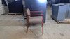 Gray Wood Upholstered Guest Chair w/ Arms