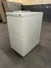 Used White Meridian 2-Drawer File Pedestal with Lock 15"W