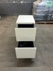 Used White Meridian 2-Drawer File Pedestal with Lock 15"W
