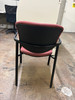 Used Red Haworth Improv Side Chair with Arms Stackable