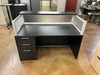 Black Reception Station with Filing Lock and Key 5' x 3'