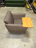 Used Office Resources Lounge Chair with Tablet Desk and Casters 31"W