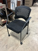 Used Office Star Black Guest/Side Chair with Arms and Wheels 