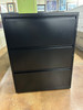 Used 3-Drawer Black Herman Miller Meridian Office Filing Cabinet 30"W