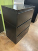 Used 3-Drawer Black Herman Miller Meridian Office Filing Cabinet 30"W