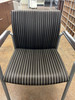Used Steelcase Brown Guest Chair with Wood Arms Stackable