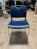 Used Blue Stack Chair Seating Armless