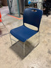Used Blue Stack Chair Seating Armless