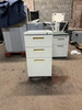 Used White Box Box File Mobile Storage Pedestal 14.5"W