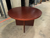Used Cherry Groupe Lacasse Round Table 47"W 