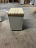 Used Gray Mobile Box File Storage Pedestal with Lock and Cushion 14.75"W