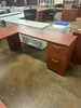 Teknion Cherry U-Shaped Desk 71.5"x91.5"x71.5"