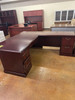 L-Shape Traditional Desk & Bookcase/Lateral Combo Unit
